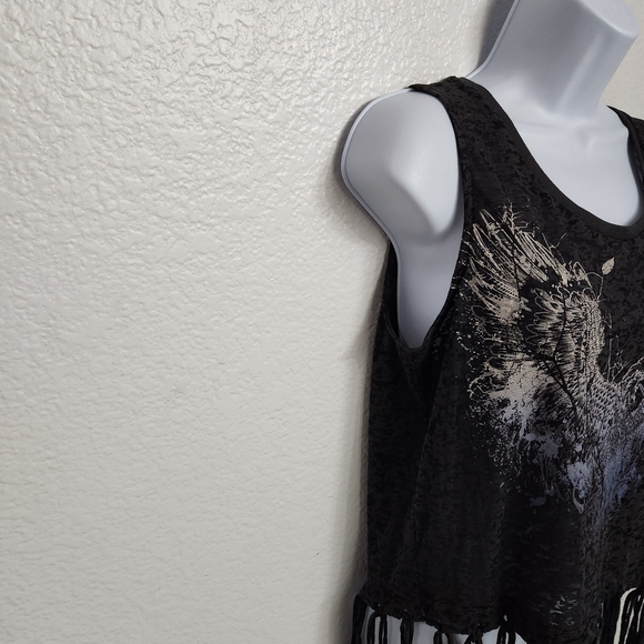 Rock and Republic fringe eagle tank top women's size small - Picture 5 of 10